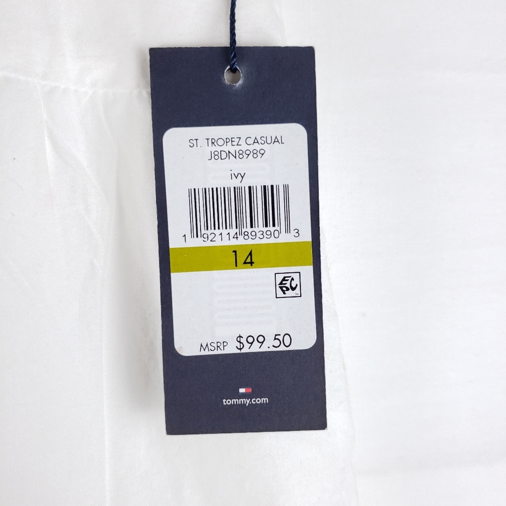 NWT Tommy Hilfiger White Embroidered Skirt Size 14 - Picture 5 of 7